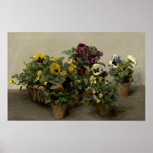 Fantin-Latour - Pansies Poster (Front)