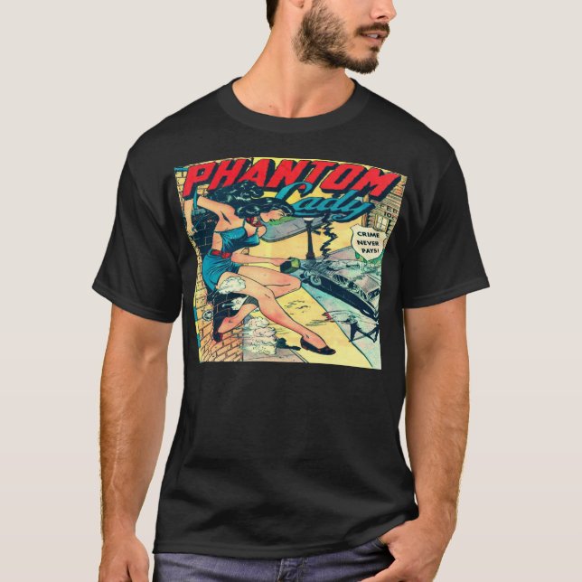 Fantom Lady Classic Comic Book Cover T-Shirt (Devant)