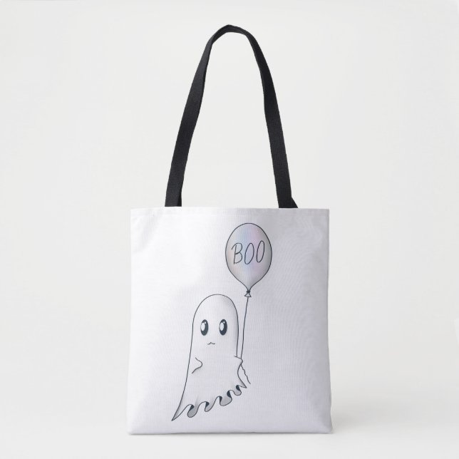 Fantôme avec un Sac fourre-tout de balon de Boo (Devant)