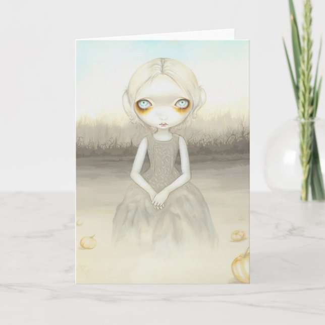 "Fantôme carte de voeux de citrouille de (Devant)