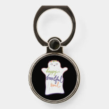 Fantôme de dessin coloré mignon avec texte