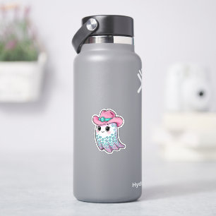 Fantôme de fille rose avec Autocollant Empreinte d