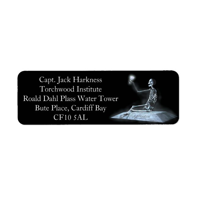 Fantôme d'une étiquette d'adresse de retour de Ros (Devant)