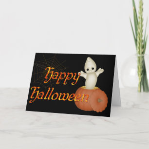 Fantôme en Citrouille Bonne carte de voeux Hallowe