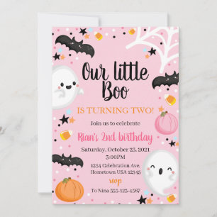 Fantôme Halloween Anniversaire Invitation Spooktac
