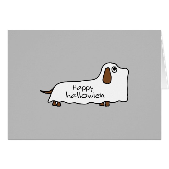 Fantôme heureux drôle Halloween de chien de (Devant horizontal)