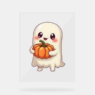 Fantôme mignon avec Citrouille - Drôle Halloween