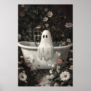 Fantôme prend un bain dans une impression de forêt