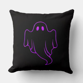 "Fantôme Violet Luminescent sur Coussin de Jet en