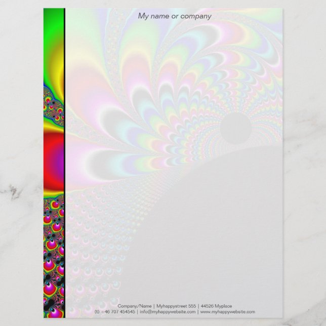 Fanyc - Mandelbrot Fractal Art Letterhead (Front)