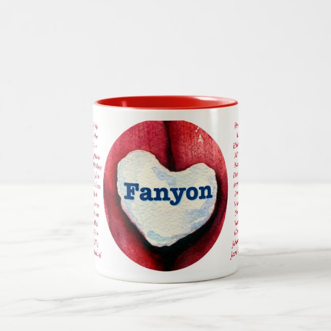 Fanyon Valentine mug with couples names (Center)