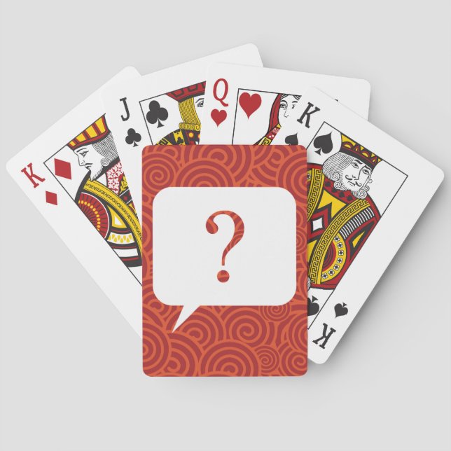 Faq Questions Graphic Playing Cards (Back)