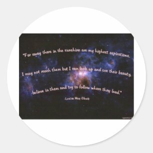 Far Away by Louisa May Alcott Classic Round Sticker