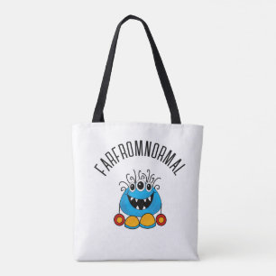 FAR FROM NORMAL THREE-EYED MONSTER TOTE BAG