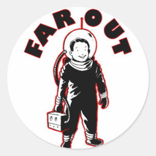 Far Out Classic Round Sticker