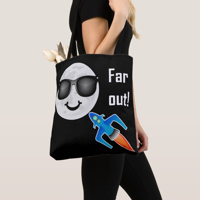 Far Out Design - All-Over-Print Tote Bag, Medium Bag (Close Up)
