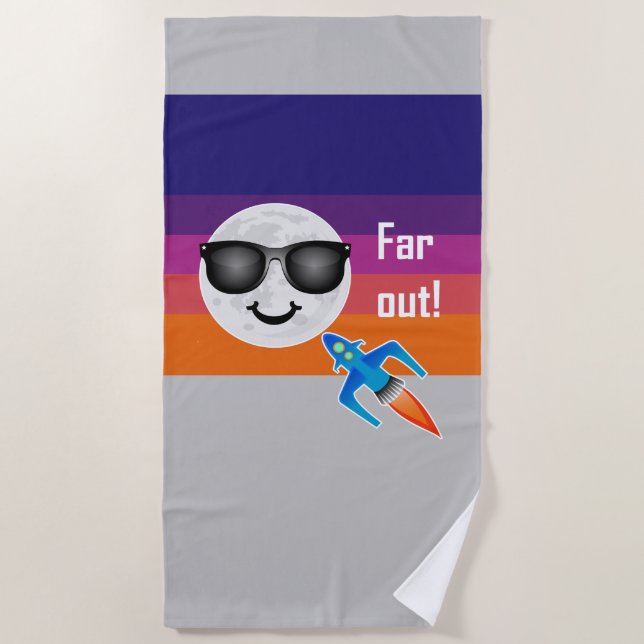 Far Out Design - Beach Towel (Front)