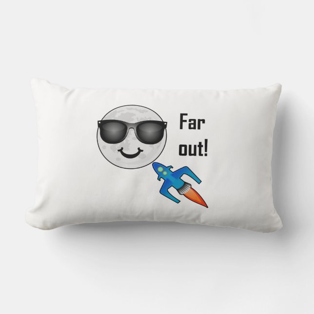 Far Out Design - Lumbar Pillow 13" x 21" (Front)