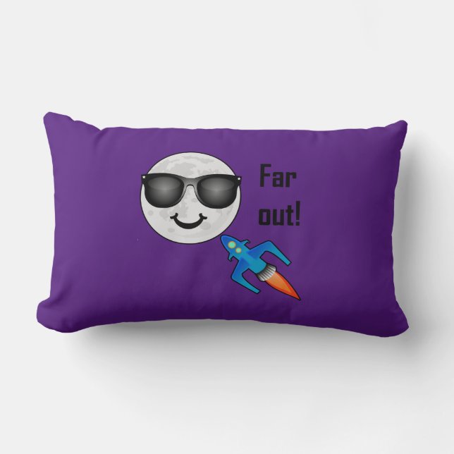 Far Out design - Lumbar Pillow 13" x 21" (Front)