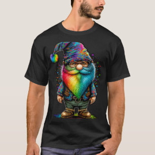 Far Out Groovy Hippie Gnome Cute Garden Gnome T-Shirt