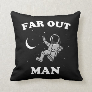 Far Out Man Throw Pillow