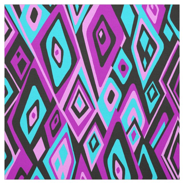 Far Out Retro Psychedelic Abstract Fabric (Swatch)