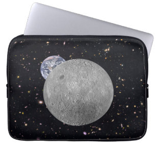 Far Side of the Moon Earth Starry Sky Laptop Sleeve