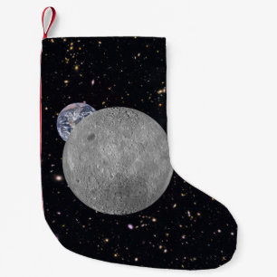 Far Side of the Moon Earth Starry Sky Small Christmas Stocking