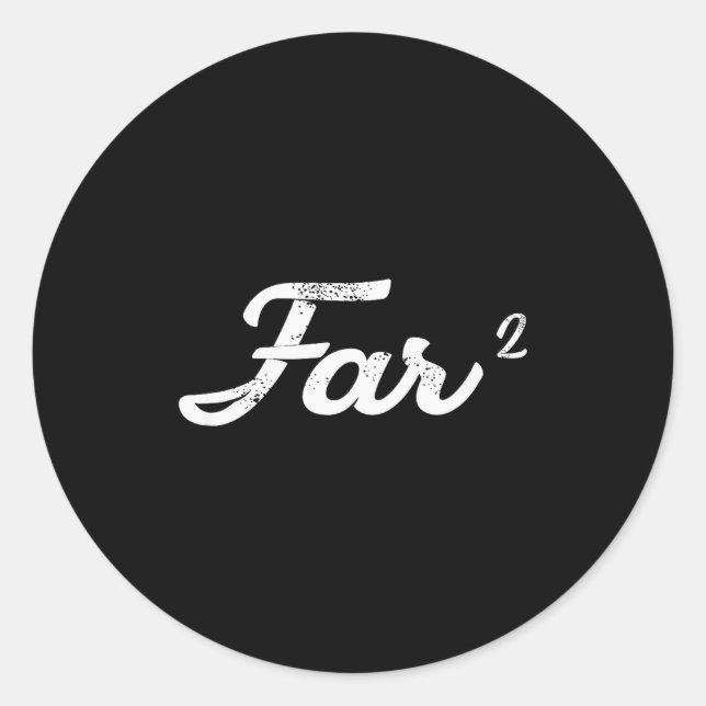 Far Squared Farfar Swedish Or Danish Grandpa Funny Classic Round Sticker (Front)