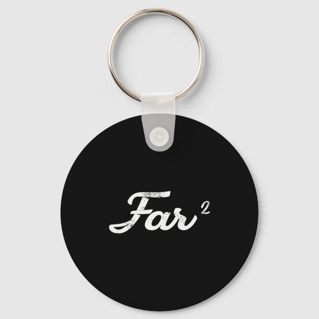 Far Squared Farfar Swedish Or Danish Grandpa Funny Keychain (Front)