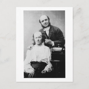 Faradisation du muscle frontal 1862 postcard
