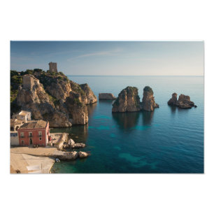 Faraglioni and Tonnara in Scopello, Sicily Photo Print