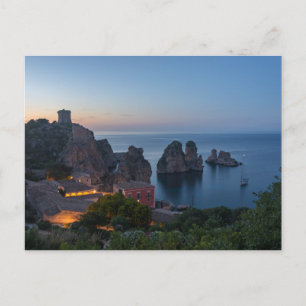 Faraglioni and Tonnara in Scopello, Sicily Postcard