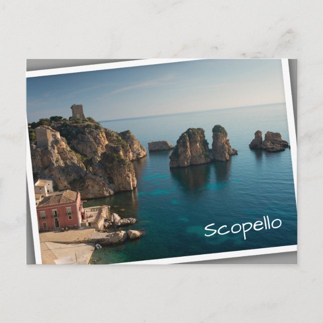 Faraglioni and Tonnara in Scopello, Sicily Postcard (Front)