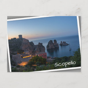 Faraglioni and Tonnara in Scopello, Sicily Postcard