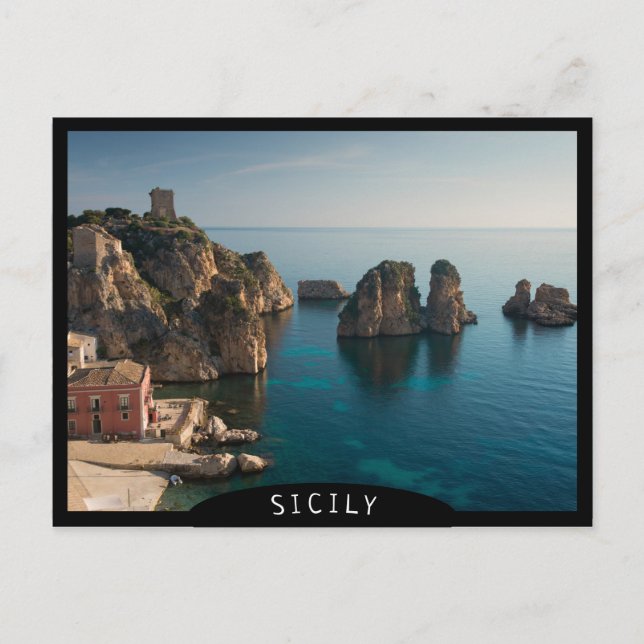 Faraglioni and Tonnara in Scopello, Sicily Postcard (Front)