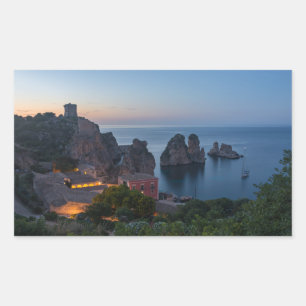 Faraglioni and Tonnara in Scopello, Sicily Sticker