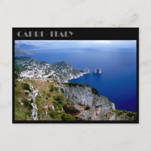 Faraglioni Rocks and Sorrento peninsula, Capri Postcard