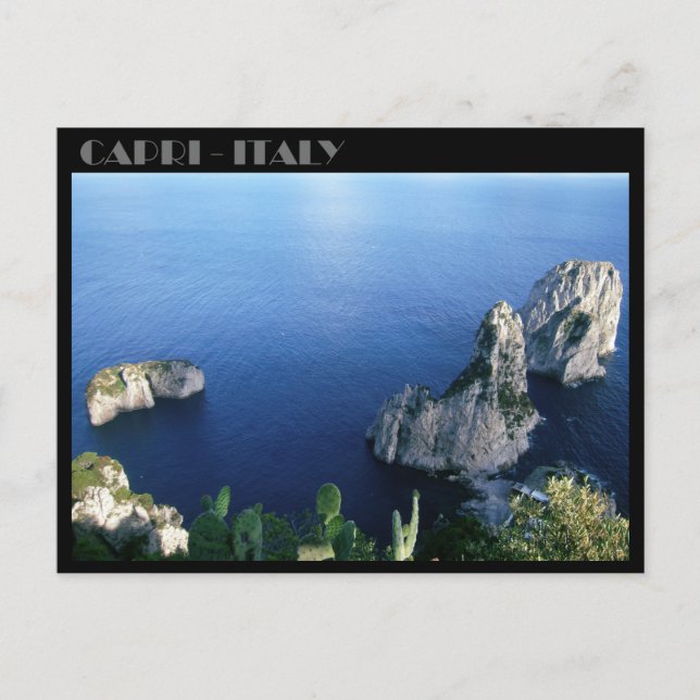 Faraglioni Rocks, carte postale de l'île de Capri (Devant)