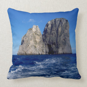Faraglioni Stacks, Isle of Capri - Naples - Italy Throw Pillow