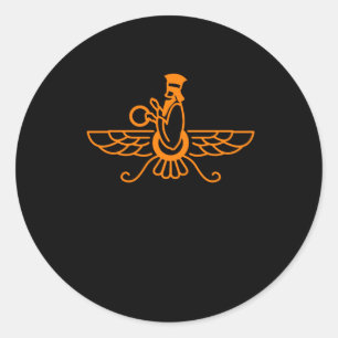Faravahar Zarathustra Symbol Sign Iran T-Shirt Classic Round Sticker