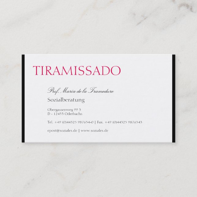 Farbe und Linie Business Card (Front)