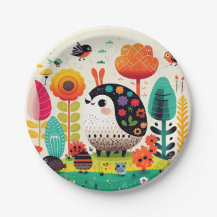 Farbenfrohe fröhliche Partyteller für Kids Paper Plate