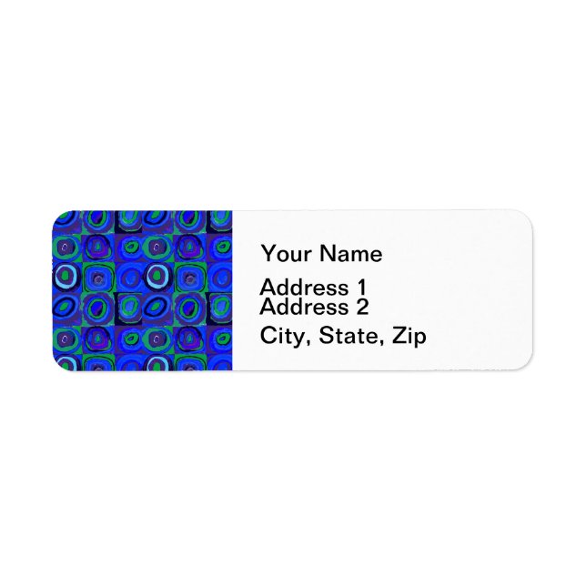 Farbstudie Quadrate Carré Cercles bleus (Devant)