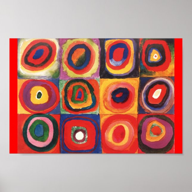 Farbstudie Quadrate - colourful art Poster (Front)