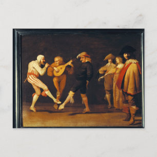 Farce Actors Dancing Postcard