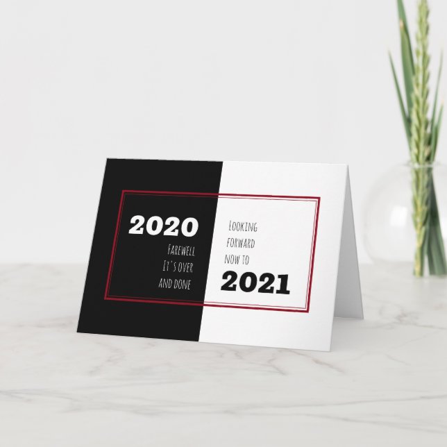 FAREWELL 2020 | Looking Forward 2021 | New Year Holiday Card (Front)