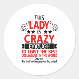 Farewell Coworker Leaving Job, Coworker Going Away Classic Round Sticker