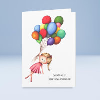 Farewell Girl with balloons