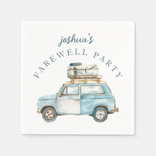 Farewell Grad Cute Car Going Away Party Napkin